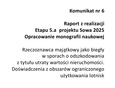Sowa. Komunikat 6