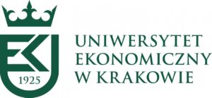 Logo UEK, Ikona zielona uek z koroną i nazwą uniwersytetu