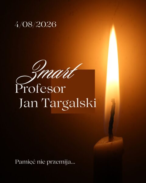 Świeczka i napis zmarł Jan Targalski