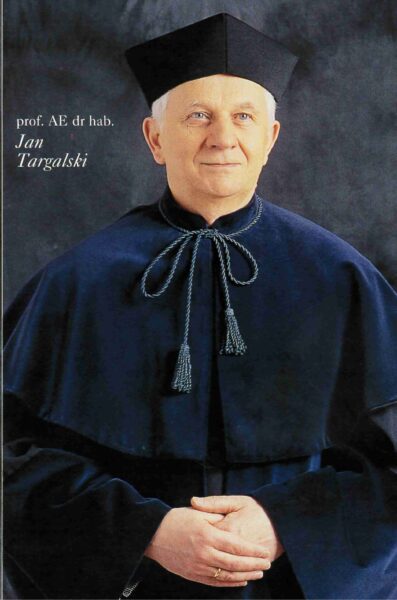 Zdjęcie w todze wydziałowej Profesora Jana Targalskiego